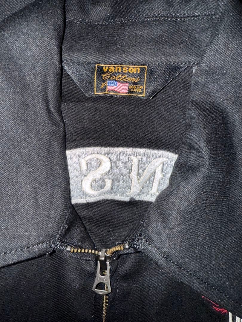 VANSON バンソン アメリカンイーグル刺繍 つなぎ