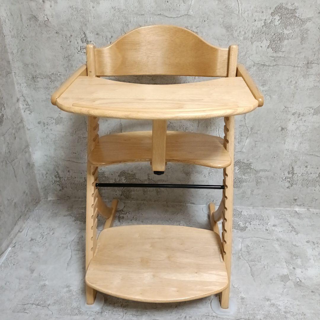 【美品】大和屋 すくすくチェア イーエヌ テーブル&ガード ナチュラル