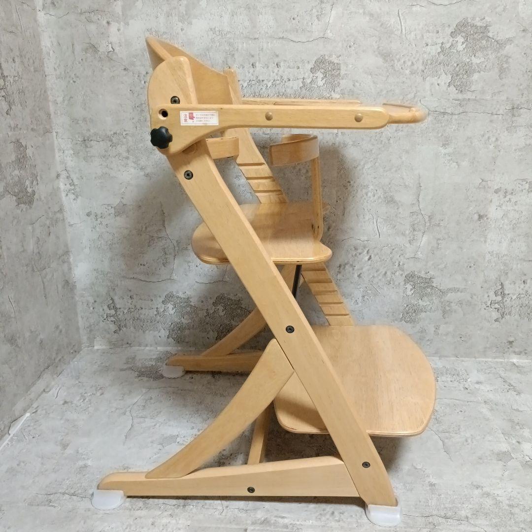 【美品】大和屋 すくすくチェア イーエヌ テーブル&ガード ナチュラル