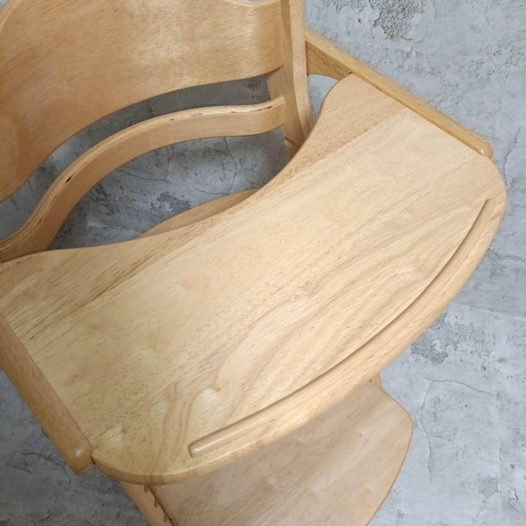 【美品】大和屋 すくすくチェア イーエヌ テーブル&ガード ナチュラル