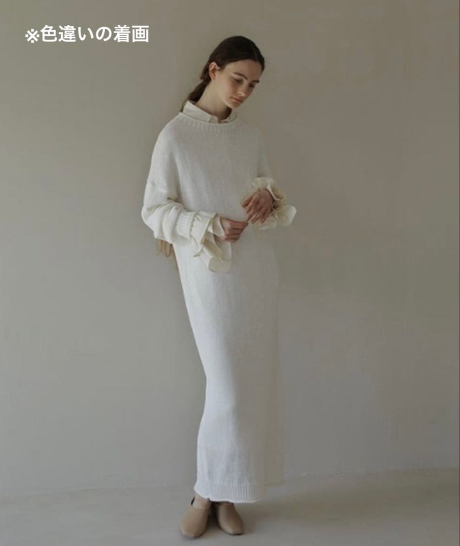 エトレトウキョウETRE TOKYO ロールエンドローゲージニットワンピース