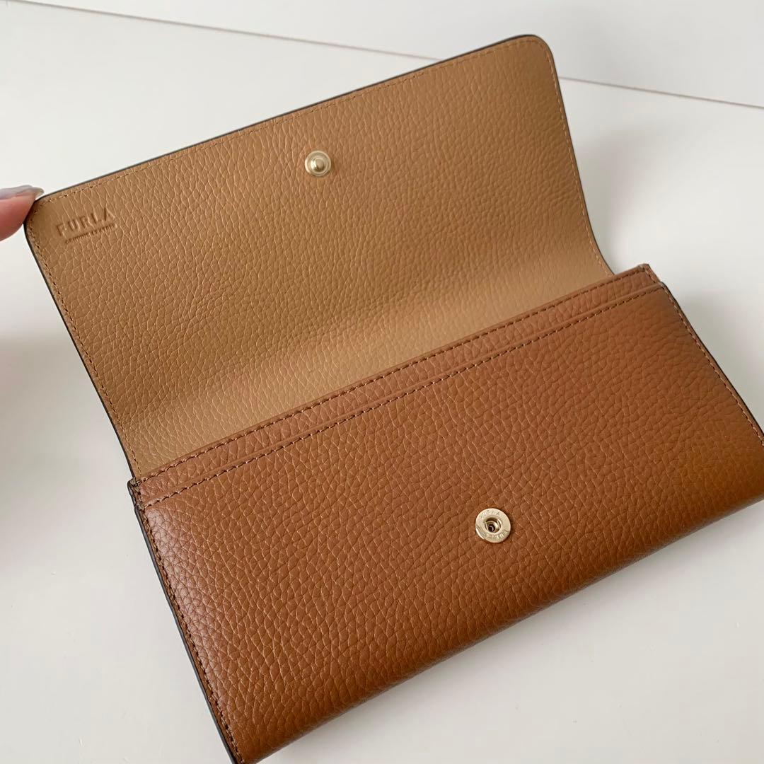 【FURLA】フルラ　ダフネ　長財布　ロングウォレット　ブラウン　ほぼ新品