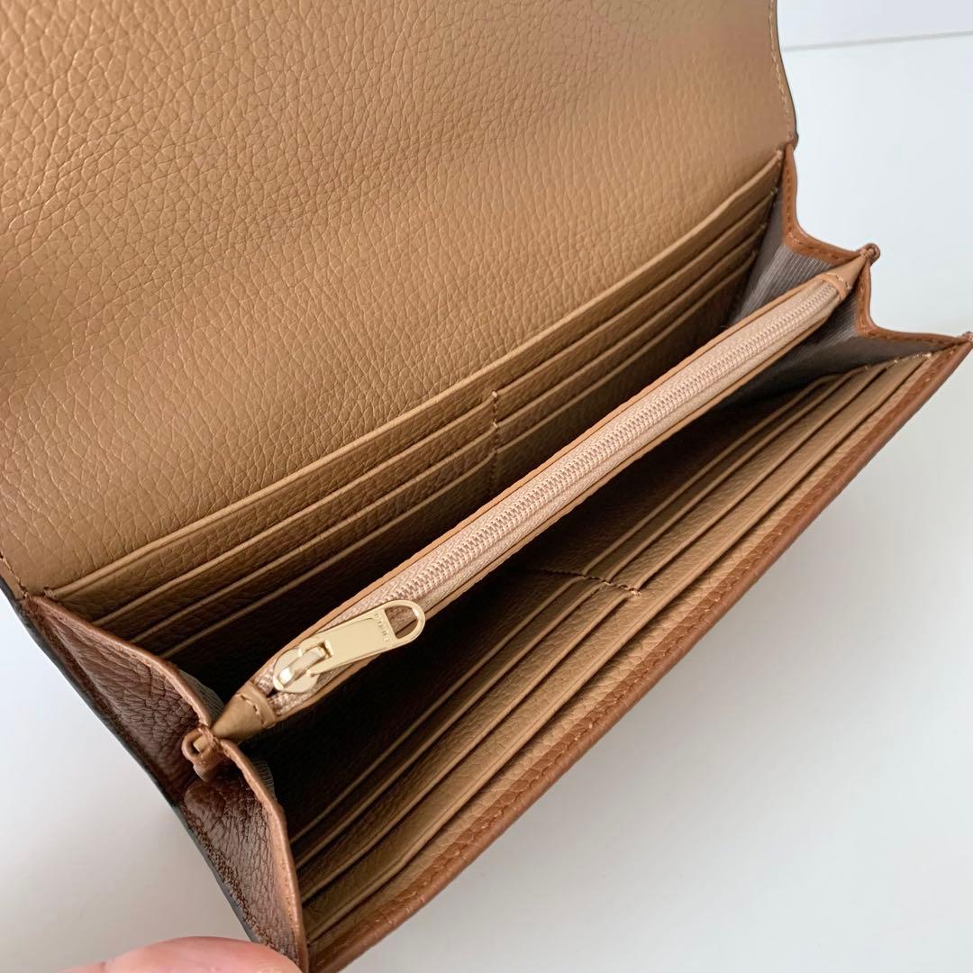 【FURLA】フルラ　ダフネ　長財布　ロングウォレット　ブラウン　ほぼ新品