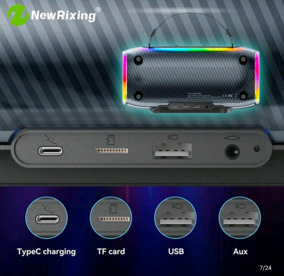 NewRixing ワイヤレススピーカー 30W