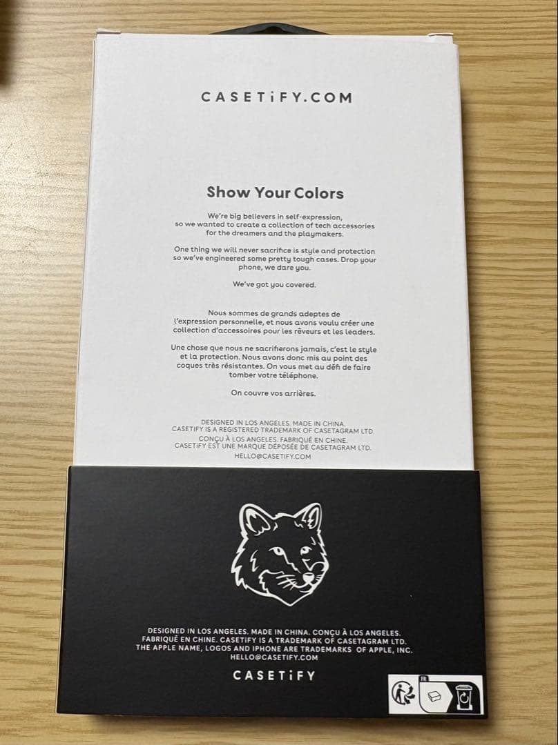 CASETIFY×メゾンキツネ iPhone16 カメラリングスタンド付き