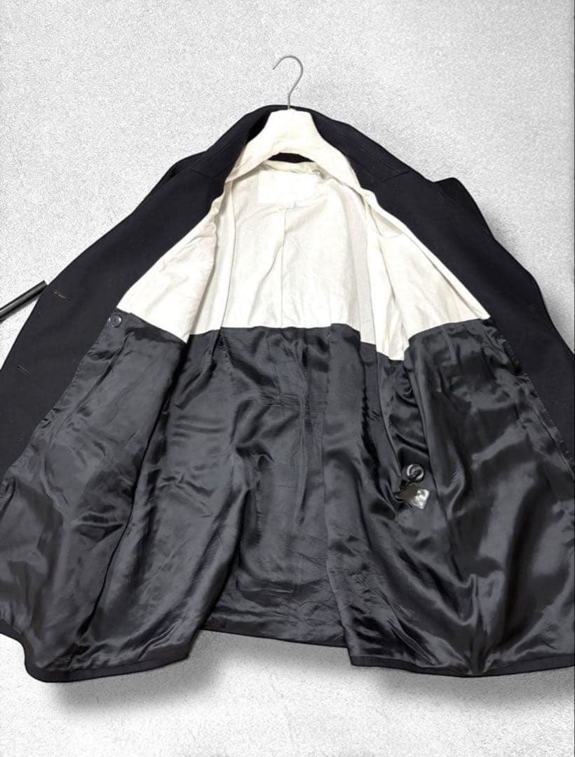 美品/メゾンマルタンマルジェラ//オーバーサイズＰコート/黒