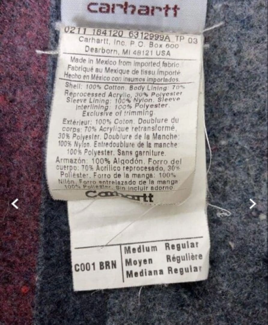 Carhartt ジャケット/M/コットン/CML/無地/日焼け跡有/フード付き