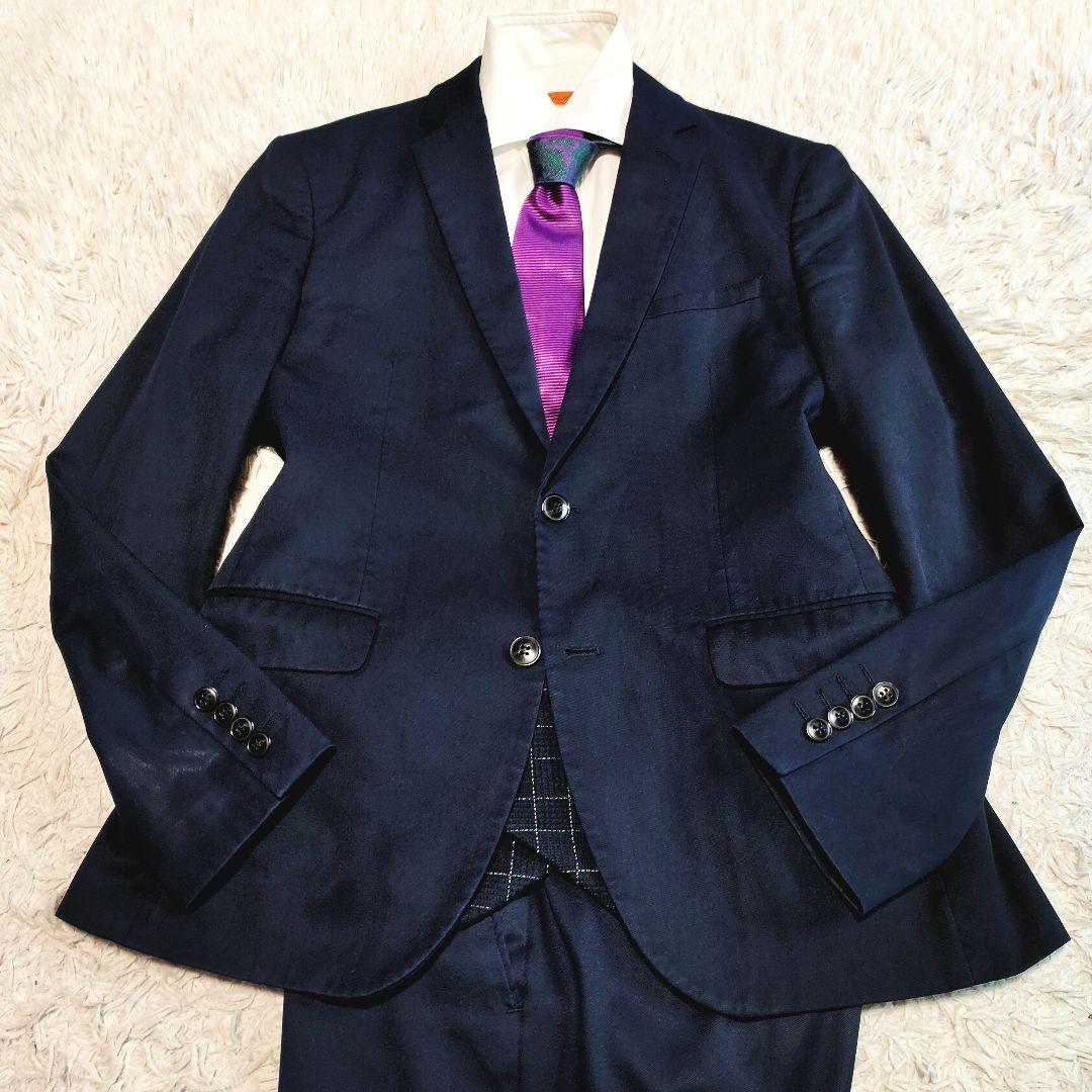 専用 セットアップ スーツ スリーピース ジレ ベスト ネイビー L相当