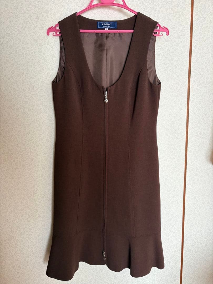 エムズグレイシー ジャンパースカート　茶