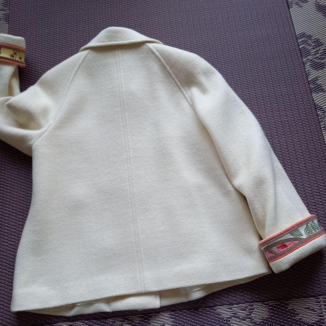 LEONARD アイボリー ウール コート