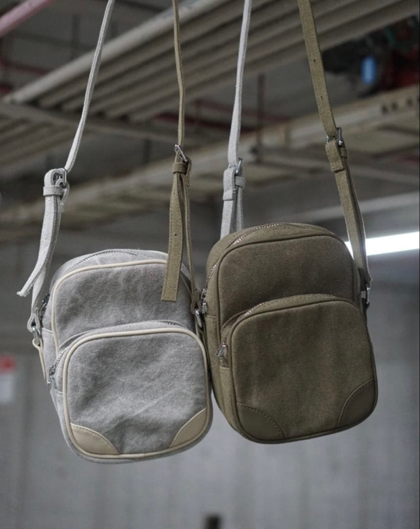 【数量限定】ヴィンテージコットン　ボックス　ショルダーバッグ