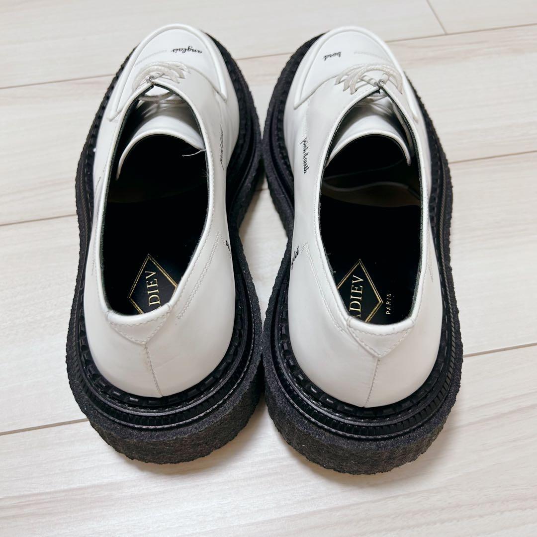 【希少】ADIEV PARIS アデュー ローファー メッセージ ホワイト 43