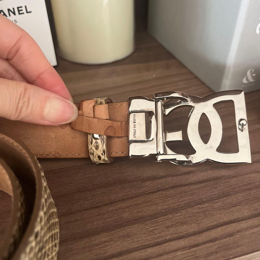 Dolce & Gabbana ヘビ革ベルト 80cm