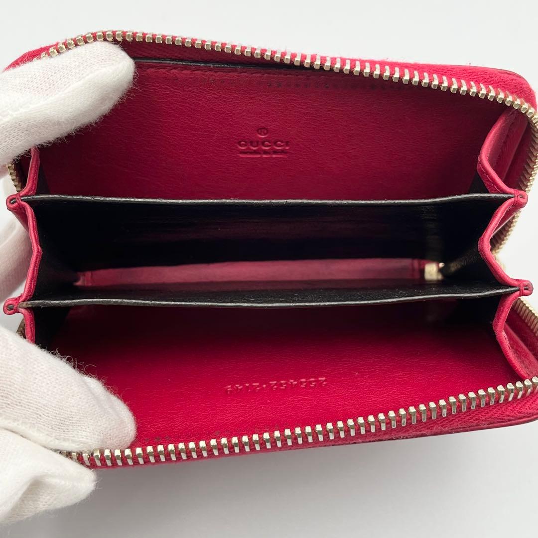 グッチ パース 小銭 カード入れ マイクロシマ ピンク