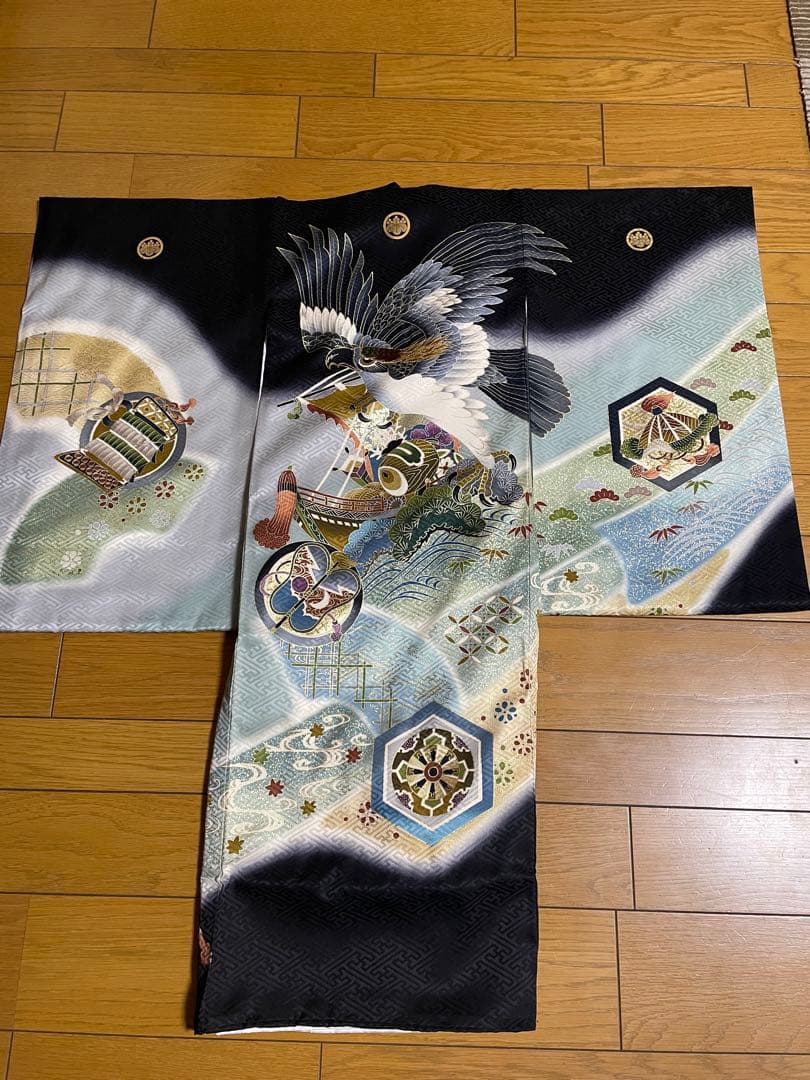 お宮参り　男児　着物　黒地