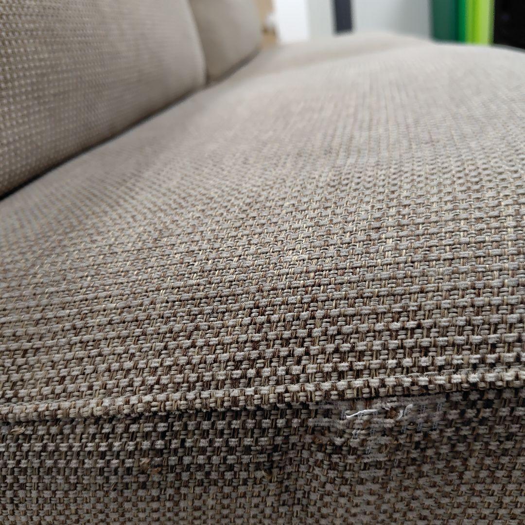 無印良品　ゆったり座れるアームレスソファ　3人掛け