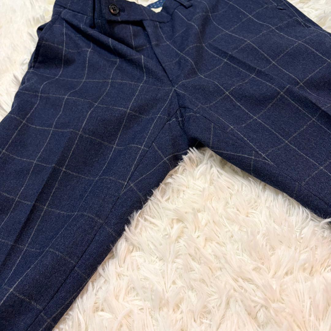 【極美品】タカキュー セットアップ ネイビー 段返り3つボタン ウール100