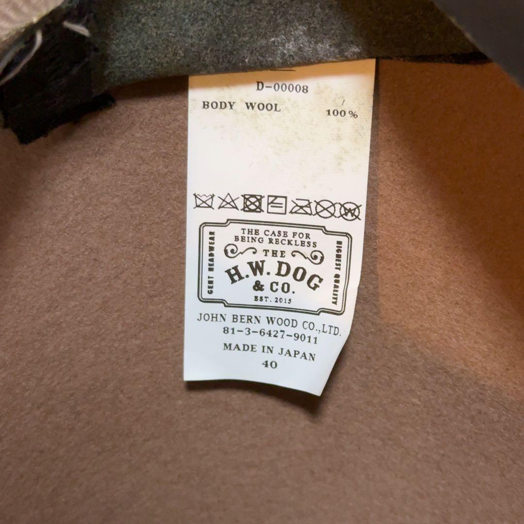 【美品】エイチダブリューアンドコー　ハット　ポイントエイチ　ベージュ