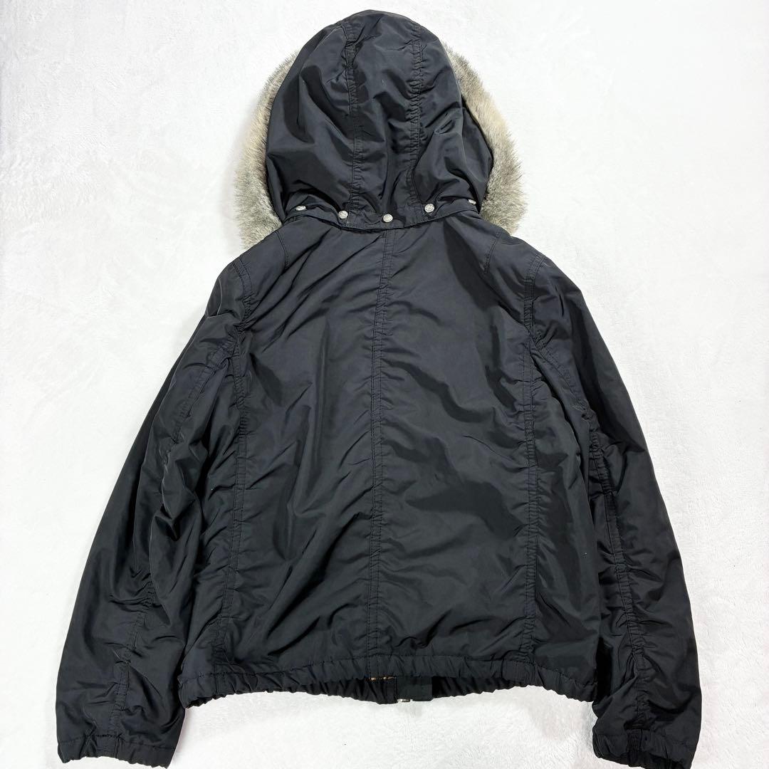 最終価格✨バーバリーブルーレーベル フーデット ブルゾン ノバチェック ファー付