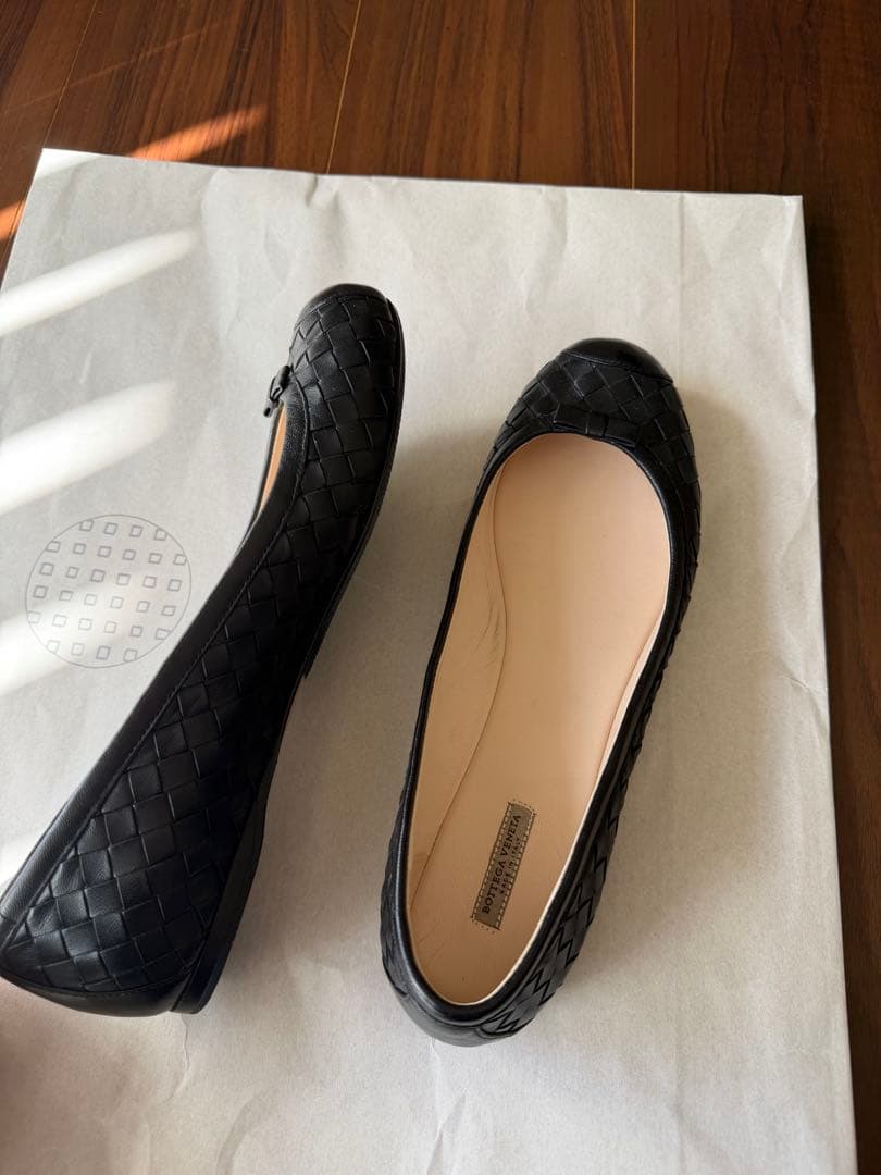 【極美品】ボッテガヴェネタ バレエシューズ パンプス ブラック 24cm
