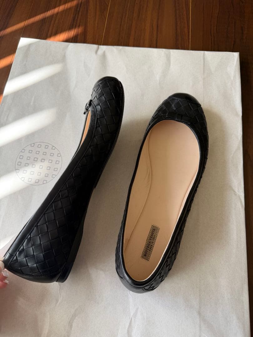 【極美品】ボッテガヴェネタ バレエシューズ パンプス ブラック 24cm