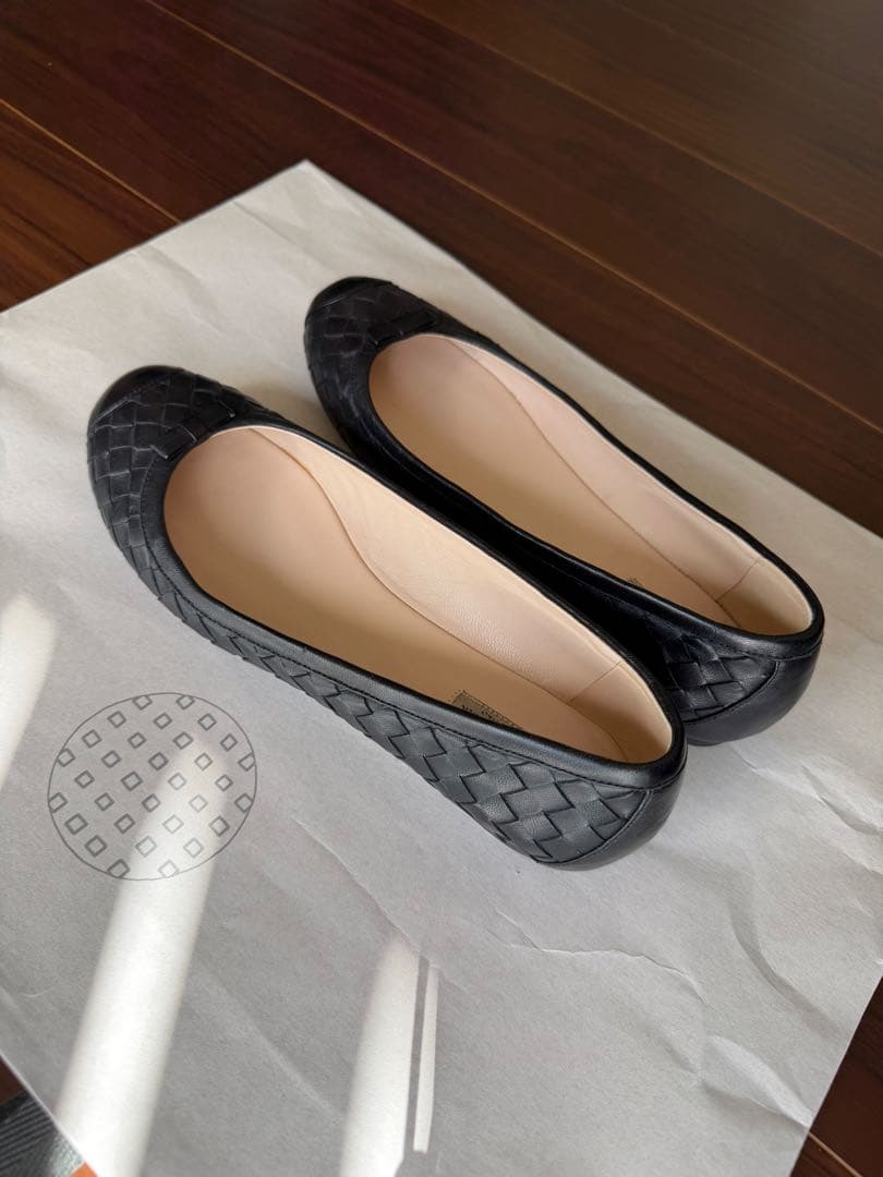 【極美品】ボッテガヴェネタ バレエシューズ パンプス ブラック 24cm