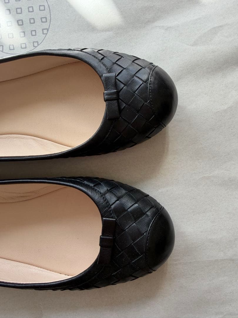 【極美品】ボッテガヴェネタ バレエシューズ パンプス ブラック 24cm