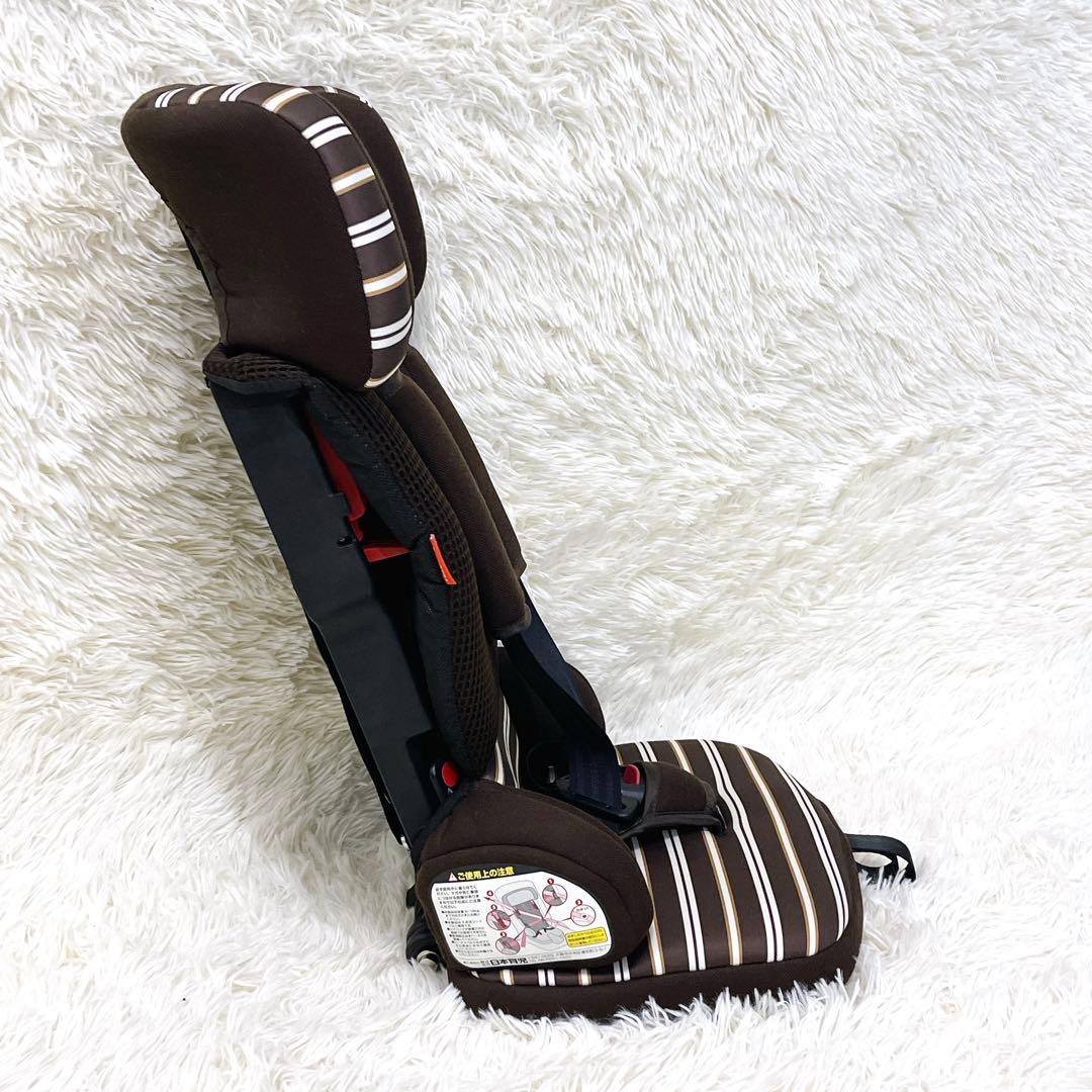 日本育児 トラベルベスト ECプラス ブラウン ボーダー ジュニアシート