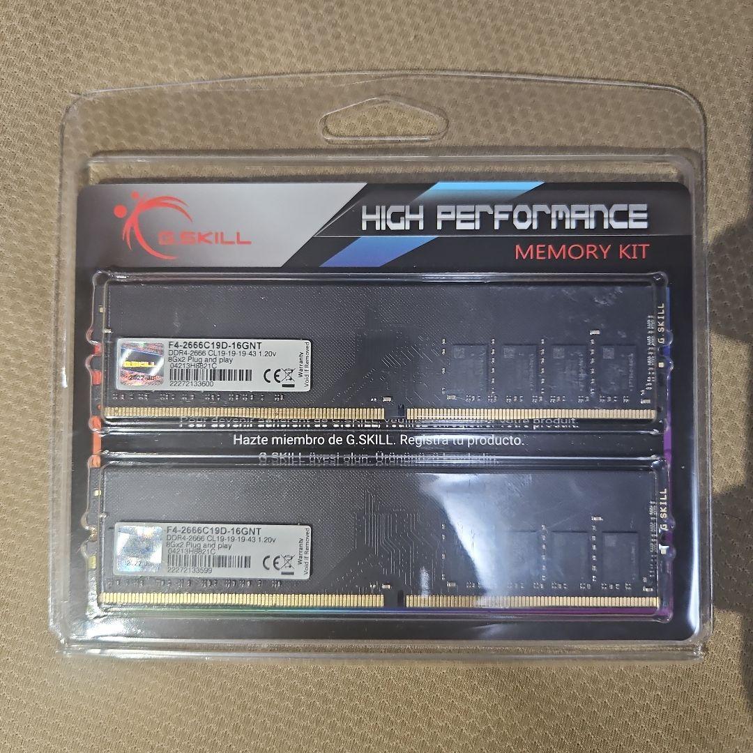 G.SKILL デスクトップ用メモリ DDR4 2666 8GB x 2