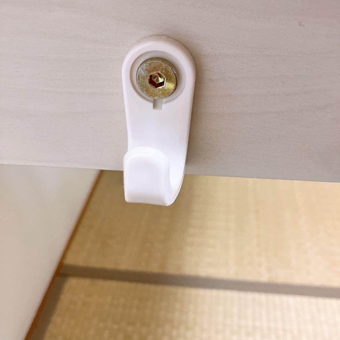 学習机 デスク(メルシーRN) ホワイトウォッシュ 引き出し付 天然木