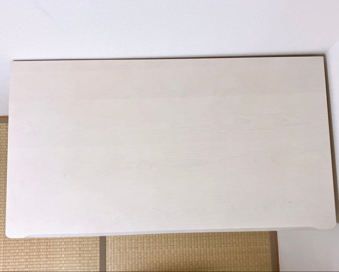 学習机 デスク(メルシーRN) ホワイトウォッシュ 引き出し付 天然木