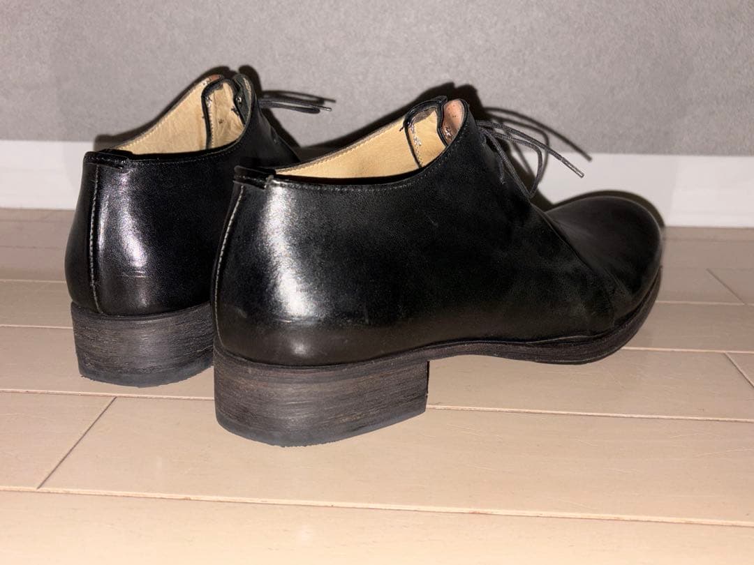 m.a+ Double Fold Shoes クラッタ 馬革 黒 42 美品