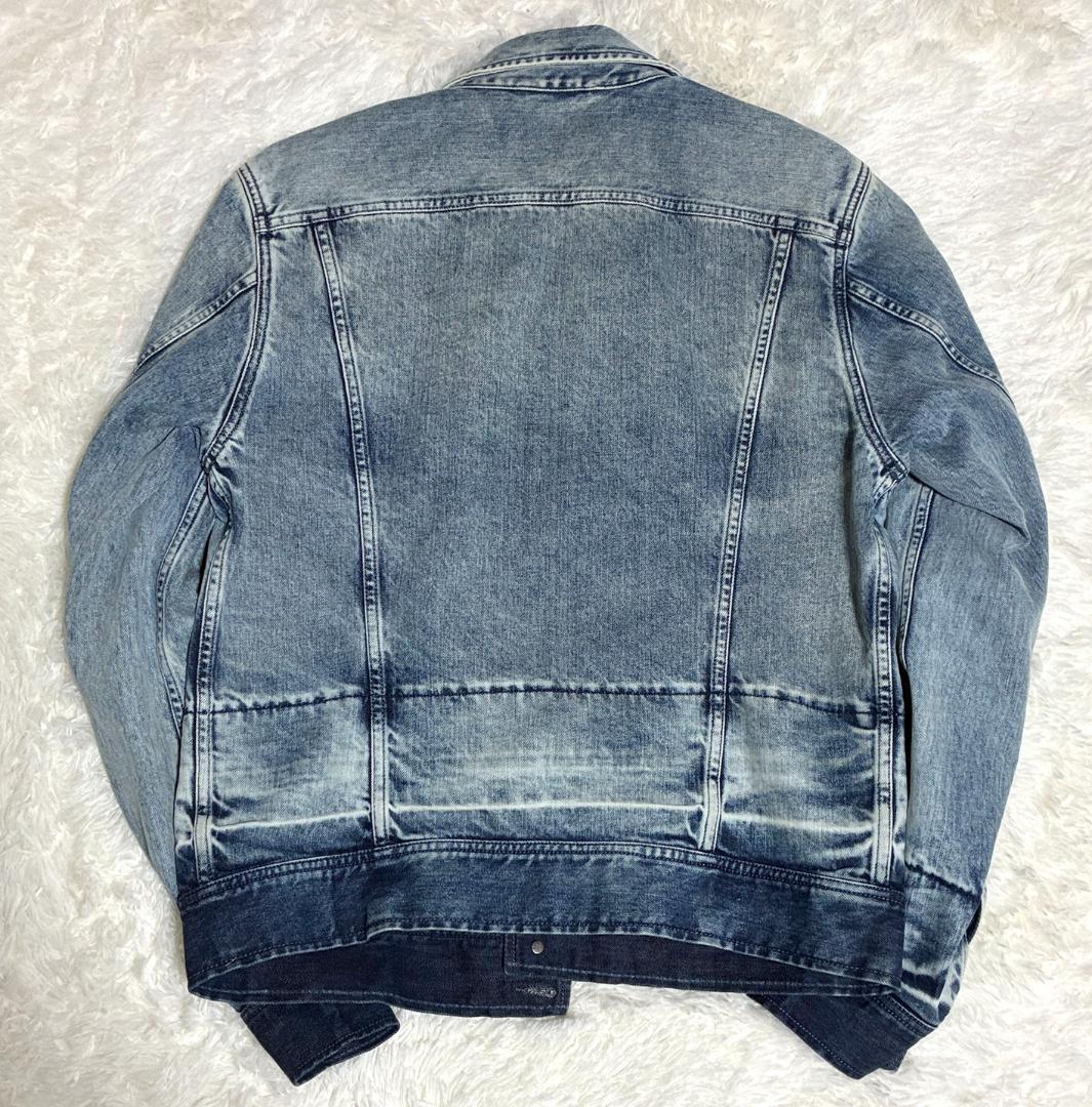 ★美品 XLサイズ★ DIESEL デニムジャケット ダメージ加工 ブルー