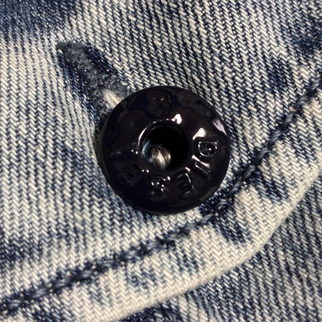 ★美品 XLサイズ★ DIESEL デニムジャケット ダメージ加工 ブルー