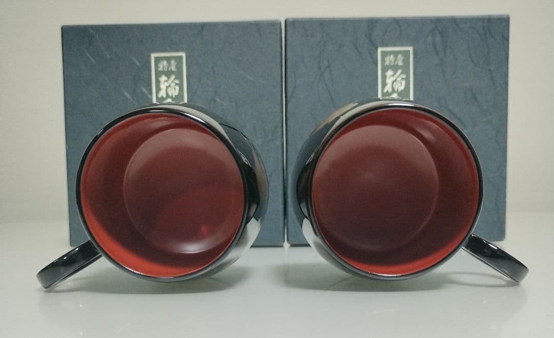 輪島塗　コーヒーカップ＆ソーサー　2客セット　作家もの