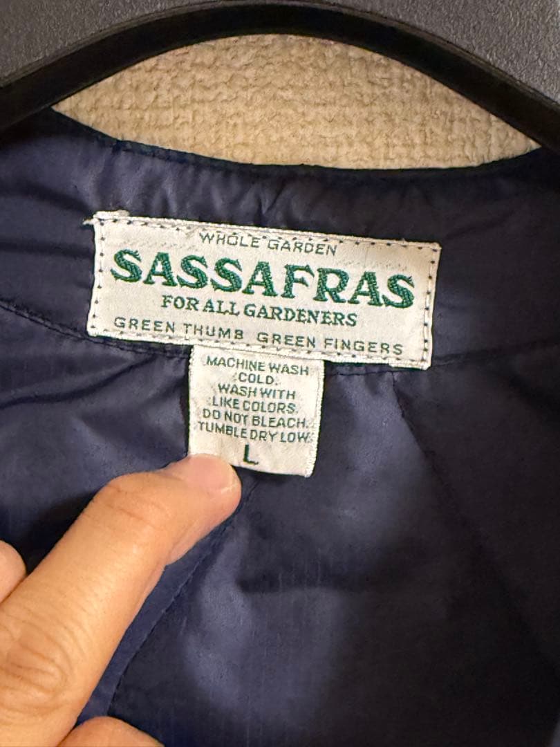SASSAFRAS Garden Tough Vest ネイビー Lサイズ