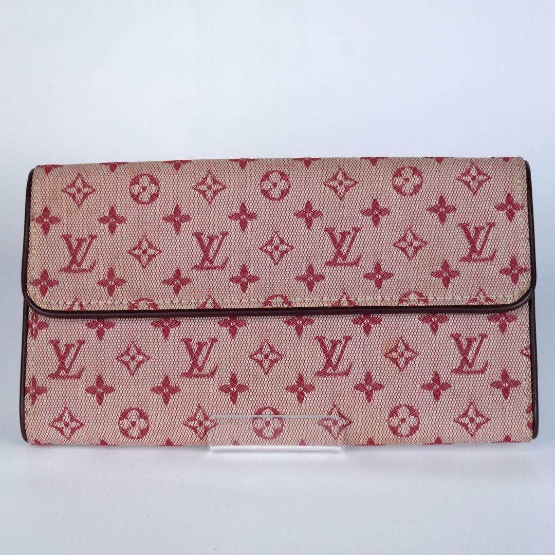 未使用に近い　LOUIS VUITTON モノグラム ミニ 長財布 ピンク