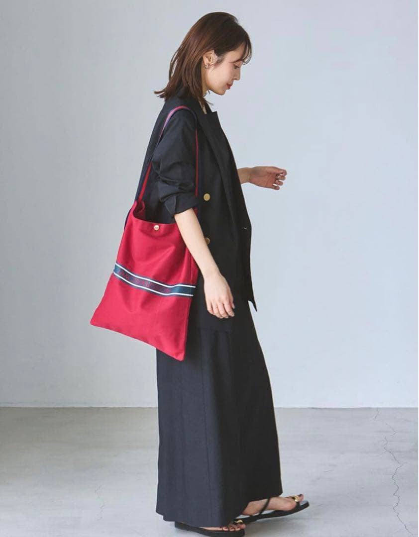 【美品】NOBLE 麻ストレッチピークドラペルダブルジャケット ブラック 黒