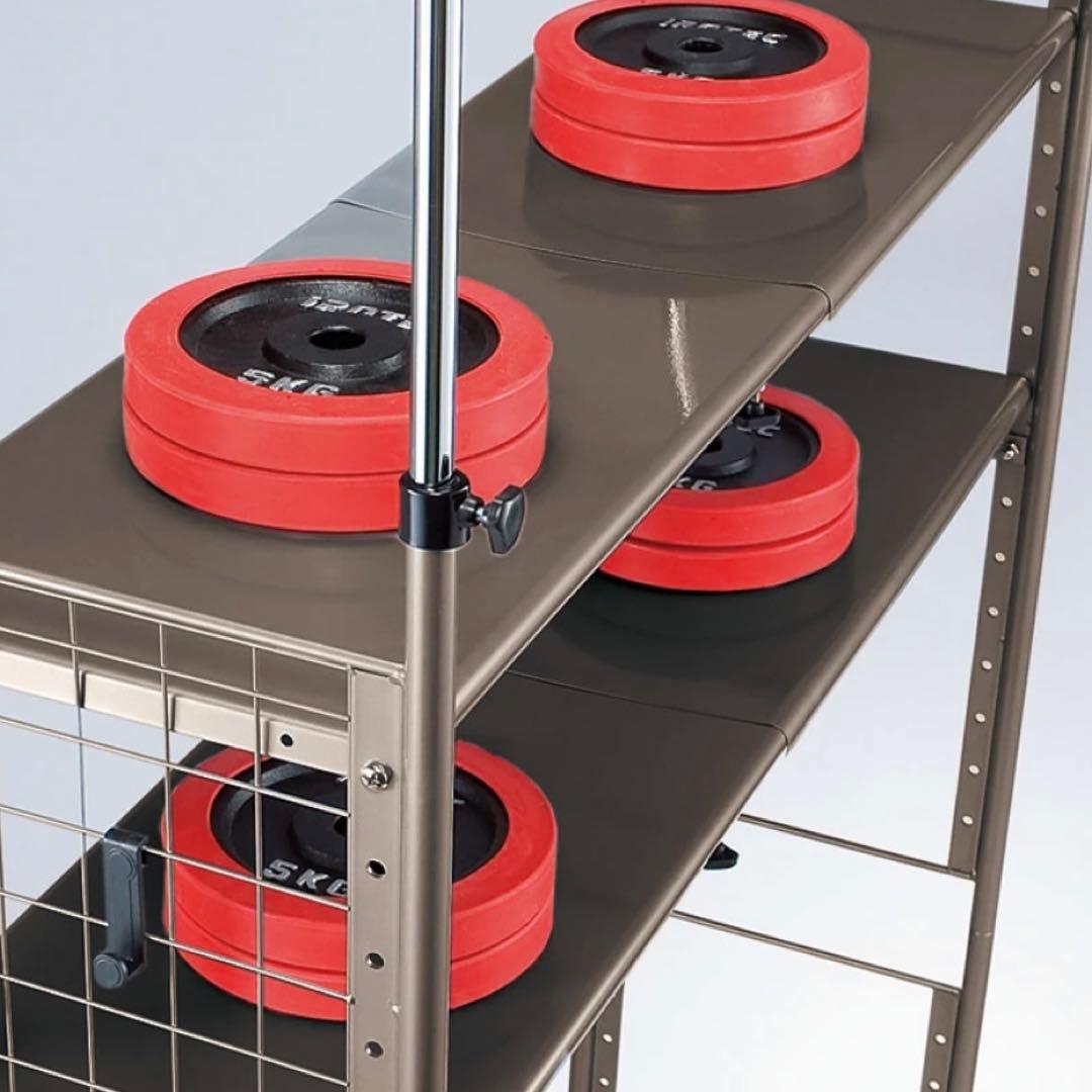 ピアノ上収納 頑丈スチールラック白 103～160㌢ 突っ張り 可動式伸縮ラック