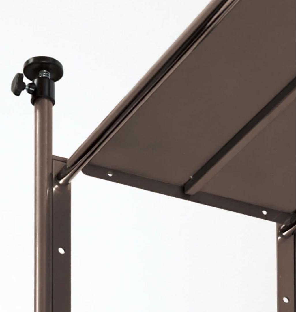 ピアノ上収納 頑丈スチールラック白 103～160㌢ 突っ張り 可動式伸縮ラック