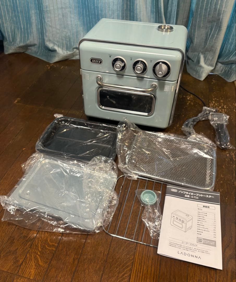 未使新品　グリーン　ノンフライオーブントースター　K-TS5-PA Toffy