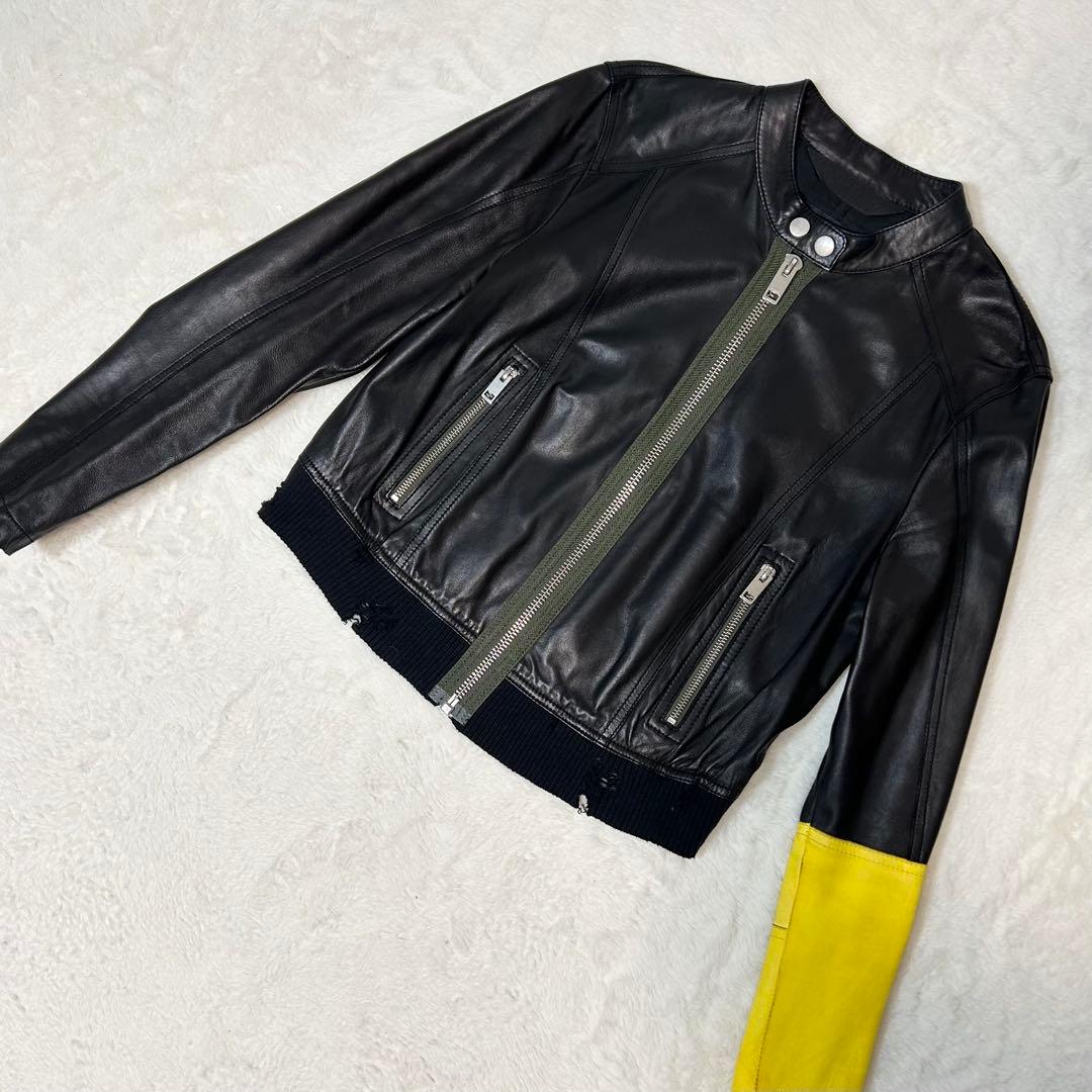 現行❗️DIESEL I-Iyssa ma1 レザージャケット　シングルライダース