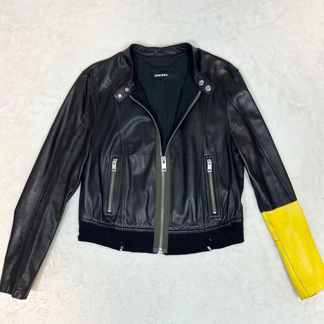 現行❗️DIESEL I-Iyssa ma1 レザージャケット　シングルライダース