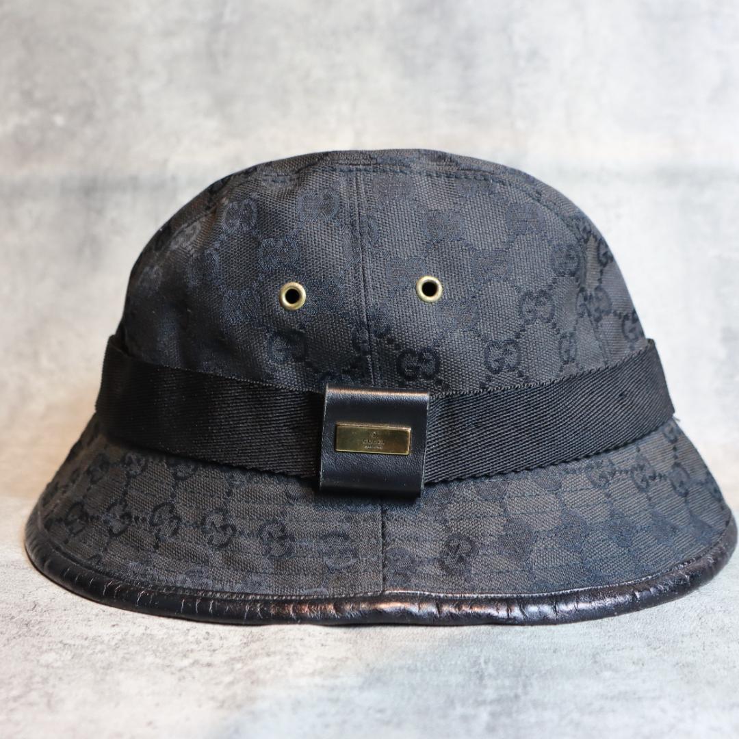GUCCI グッチ GG柄 バケットハット ブラック メンズ