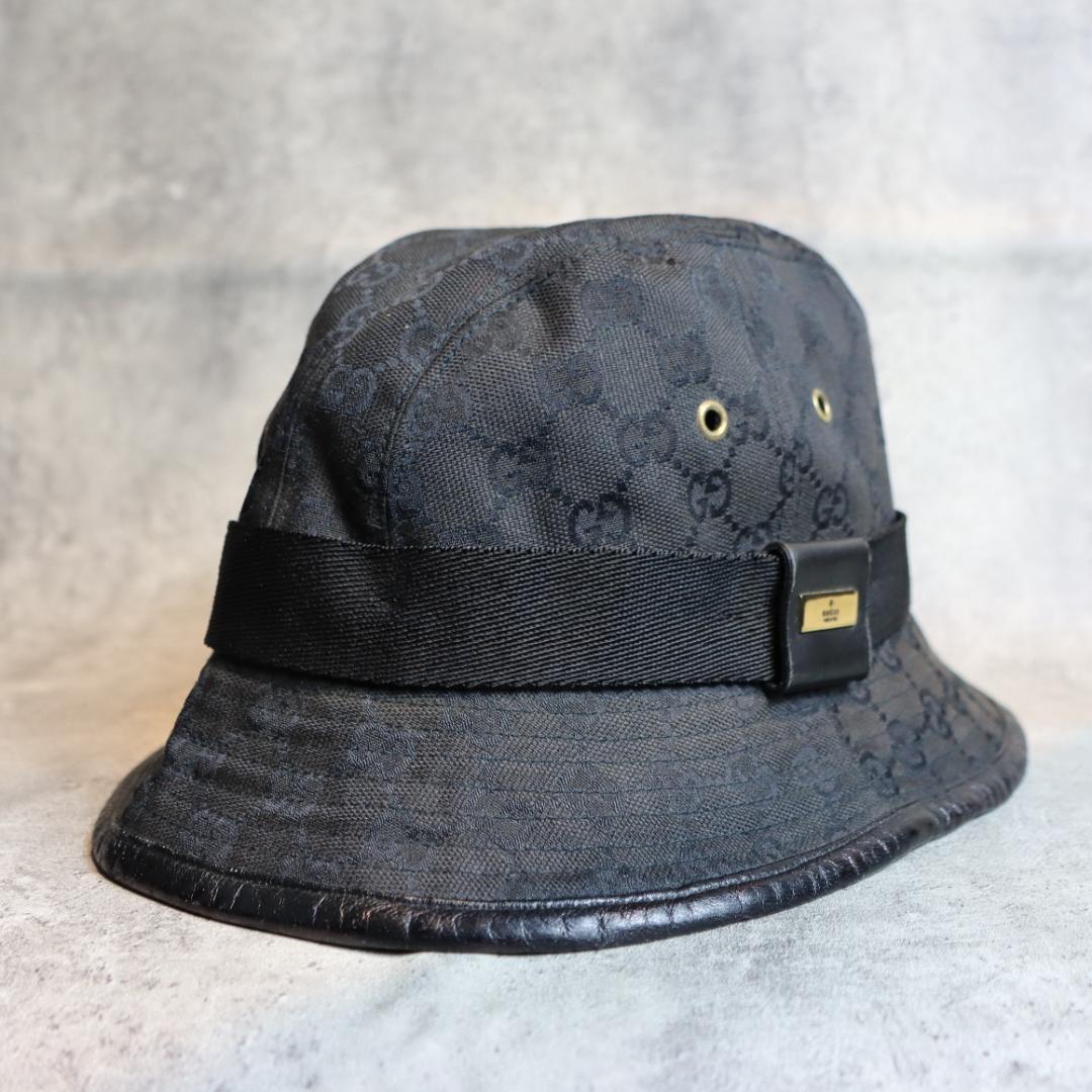 GUCCI グッチ GG柄 バケットハット ブラック メンズ