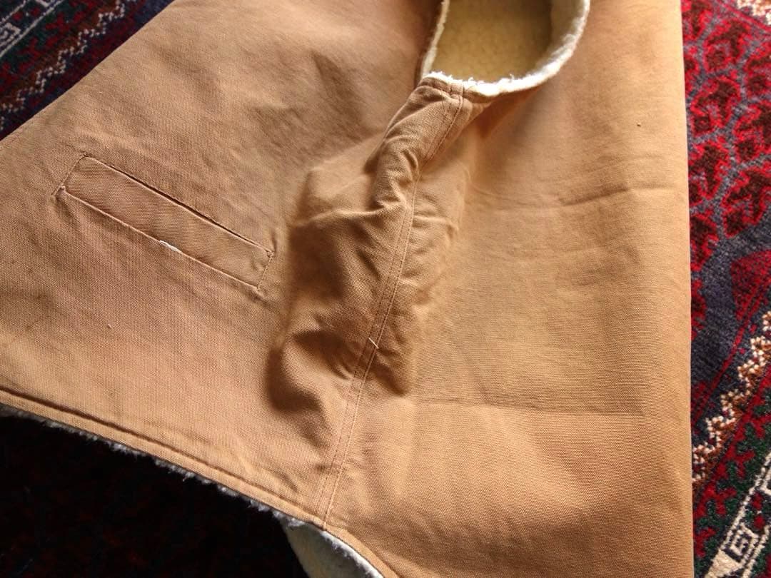 80s carhartt ダックベスト XL ボア付き カーハート　美品 USA