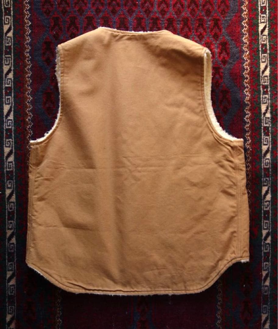 80s carhartt ダックベスト XL ボア付き カーハート　美品 USA