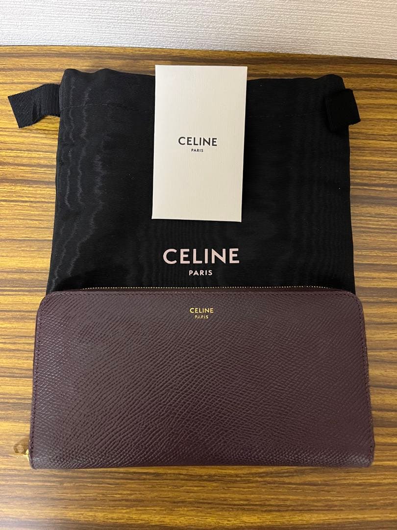 CELINE セリーヌ 長財布 ラウンドファスナー バーガンディ