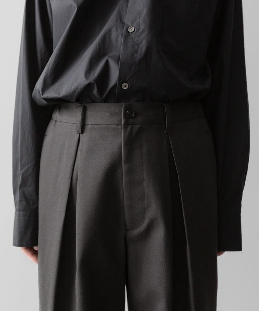 24AW EASY WIDE TROUSERS グレーカーキ S ssstein