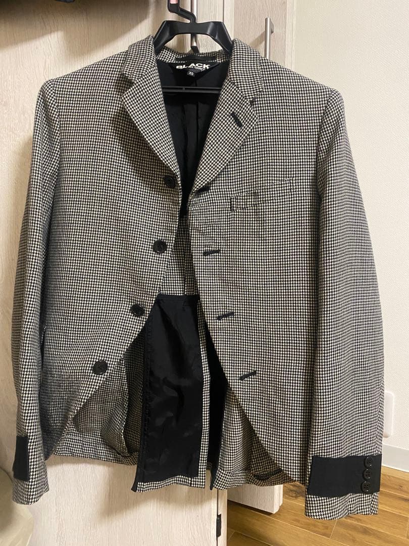 激安　ブラックコムデギャルソン　ジャケット　千鳥格子